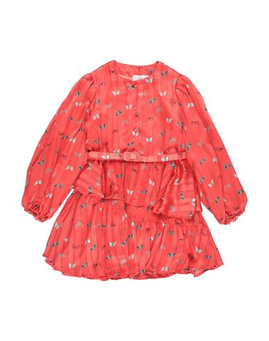 Kid Girl Kids' dress Tomato red Size 10 Polyester