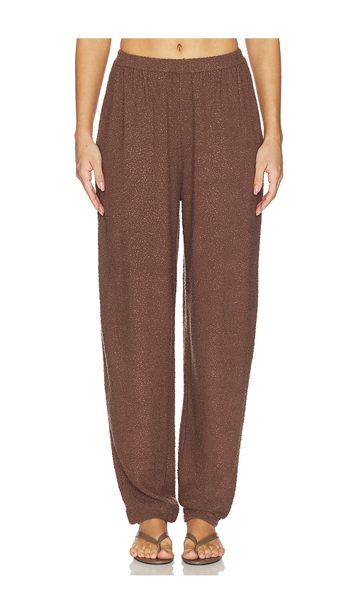 SRG Samita Textured Knit Pant in Chocolate Brown - Chocolate. M also in L, S, XL