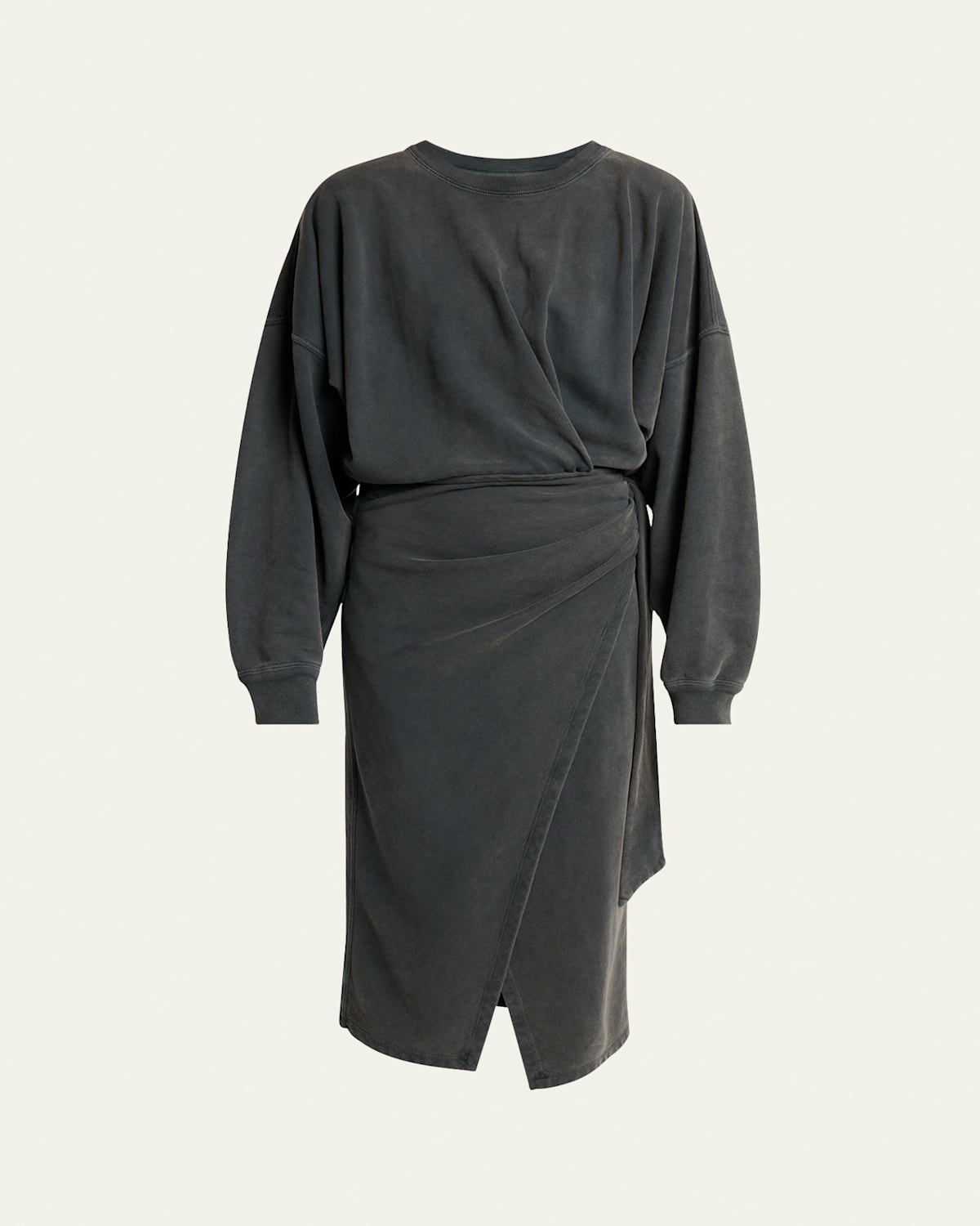 Sandrina Draped Sweatshirt Dress