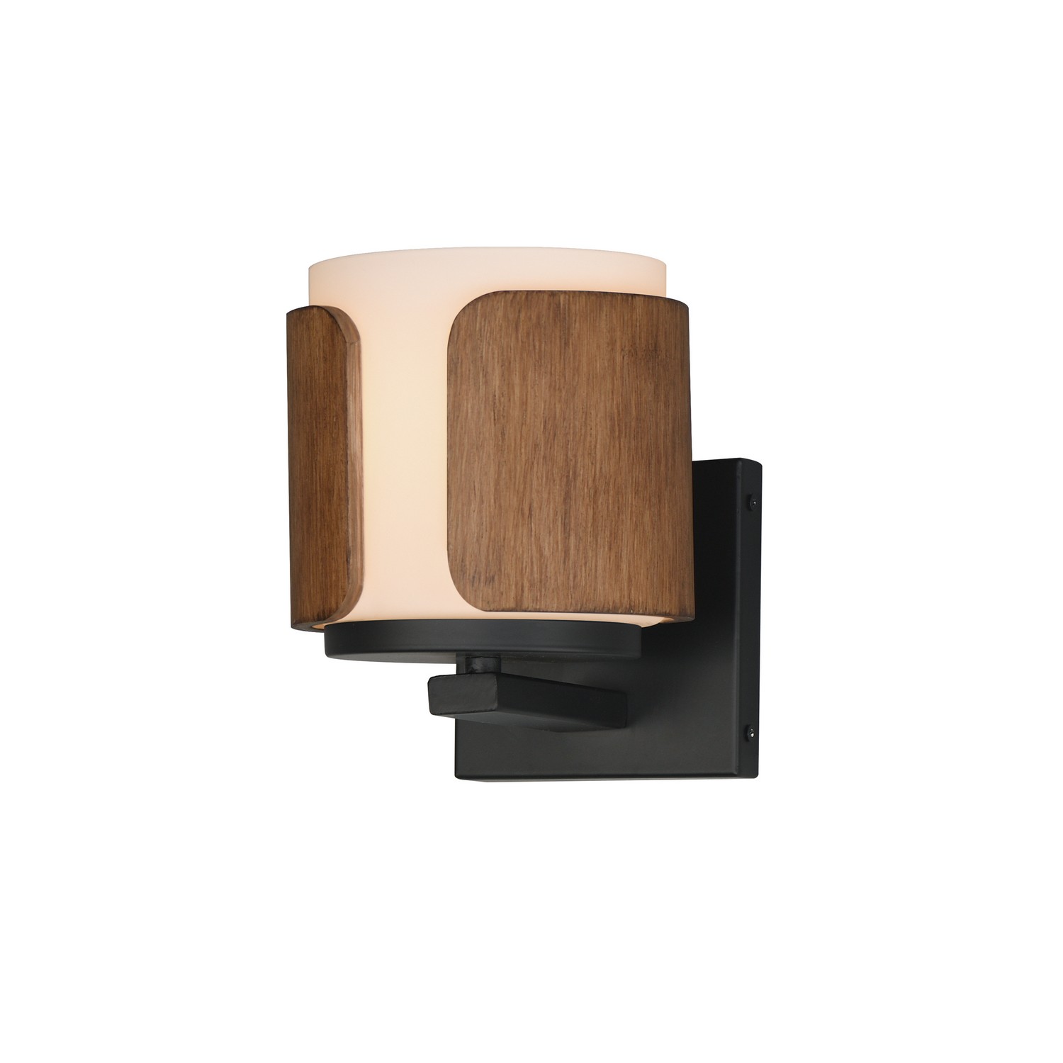 Walnut Black Wall Sconce from the Draughtsman Collection