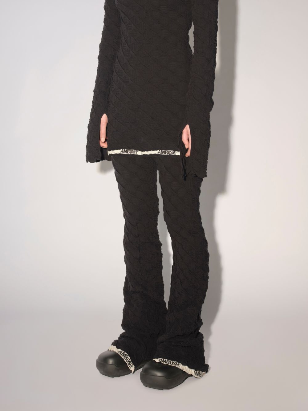 Monogram flared trousers