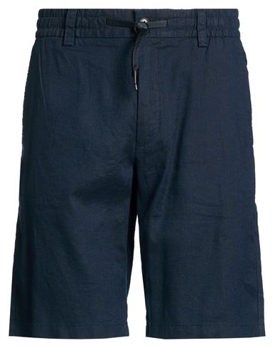 Man Shorts & Bermuda Shorts Midnight blue Size 35 Linen, Polyester
