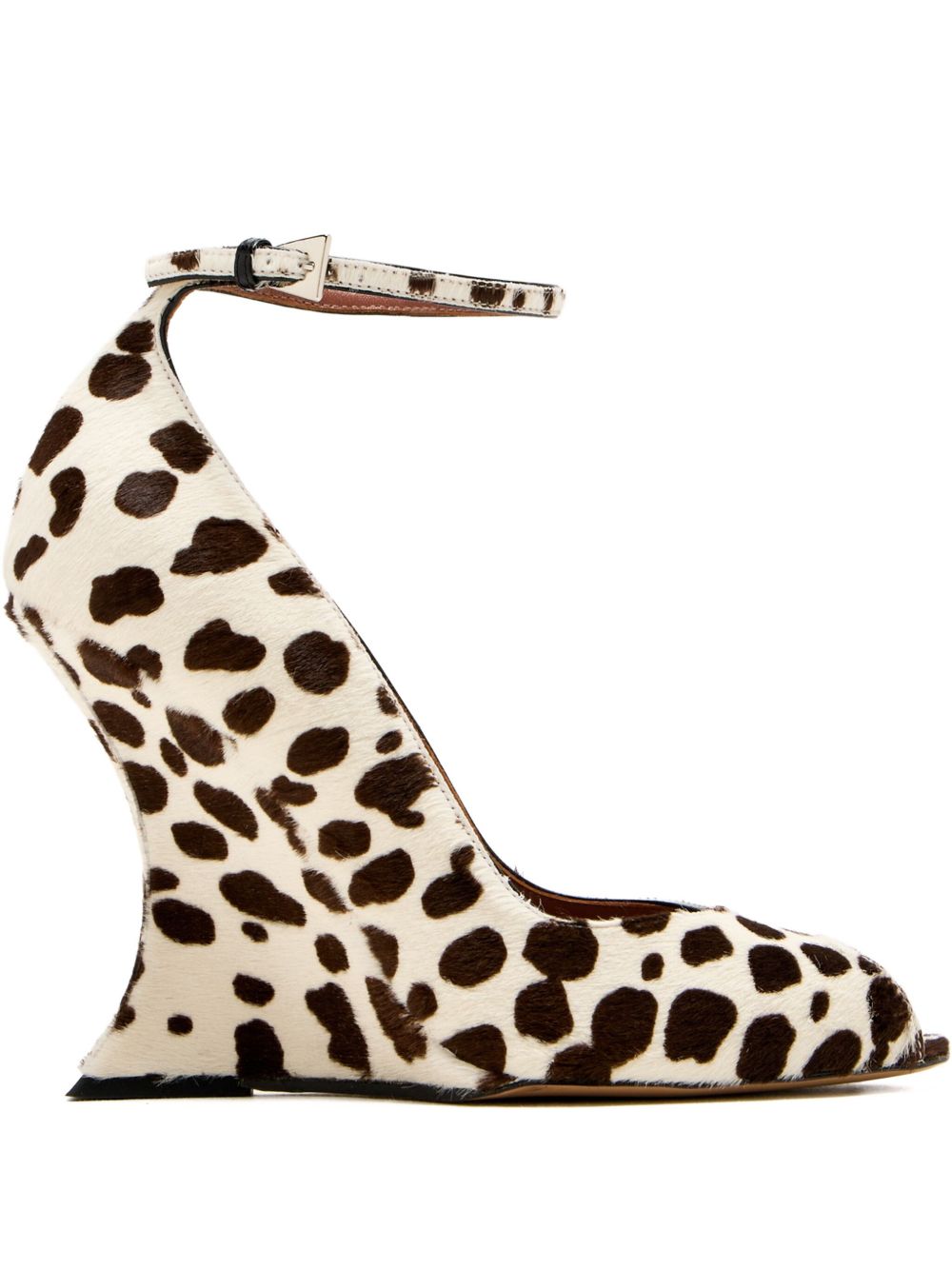 110mm leopard-print wedge pumps - Neutrals