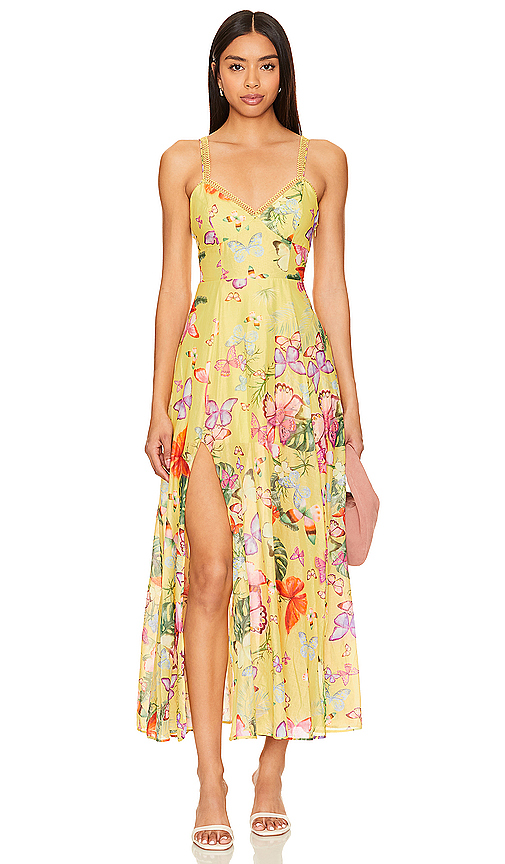 Charo Ruiz Ibiza Iraso Dress in Yellow. M. Also in