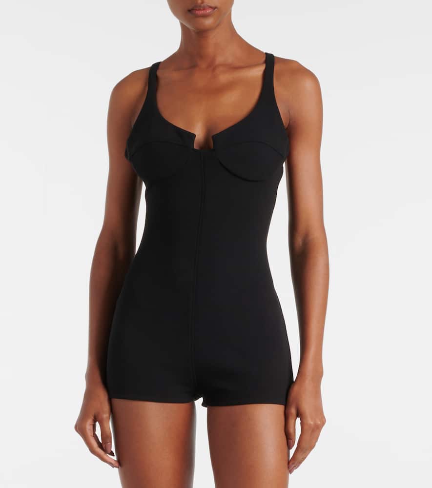 Wool-blend romper
