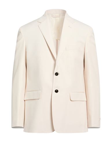 Man Blazer Cream Size 38 Virgin Wool