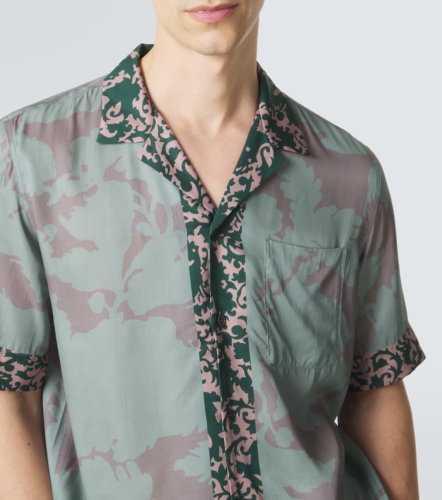 Printed bowling shirt