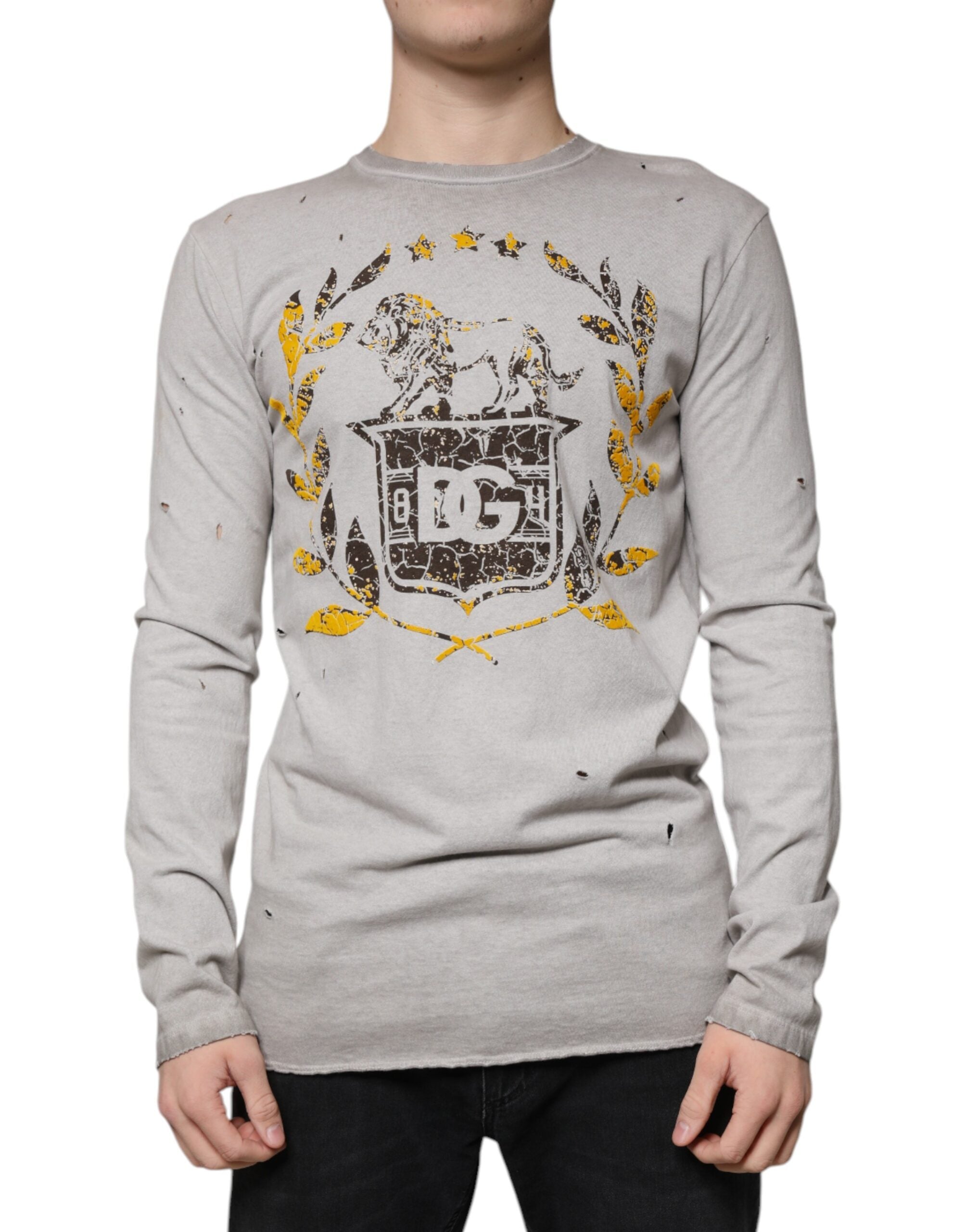 Logo-Print Cotton Sweatshirt — Gray