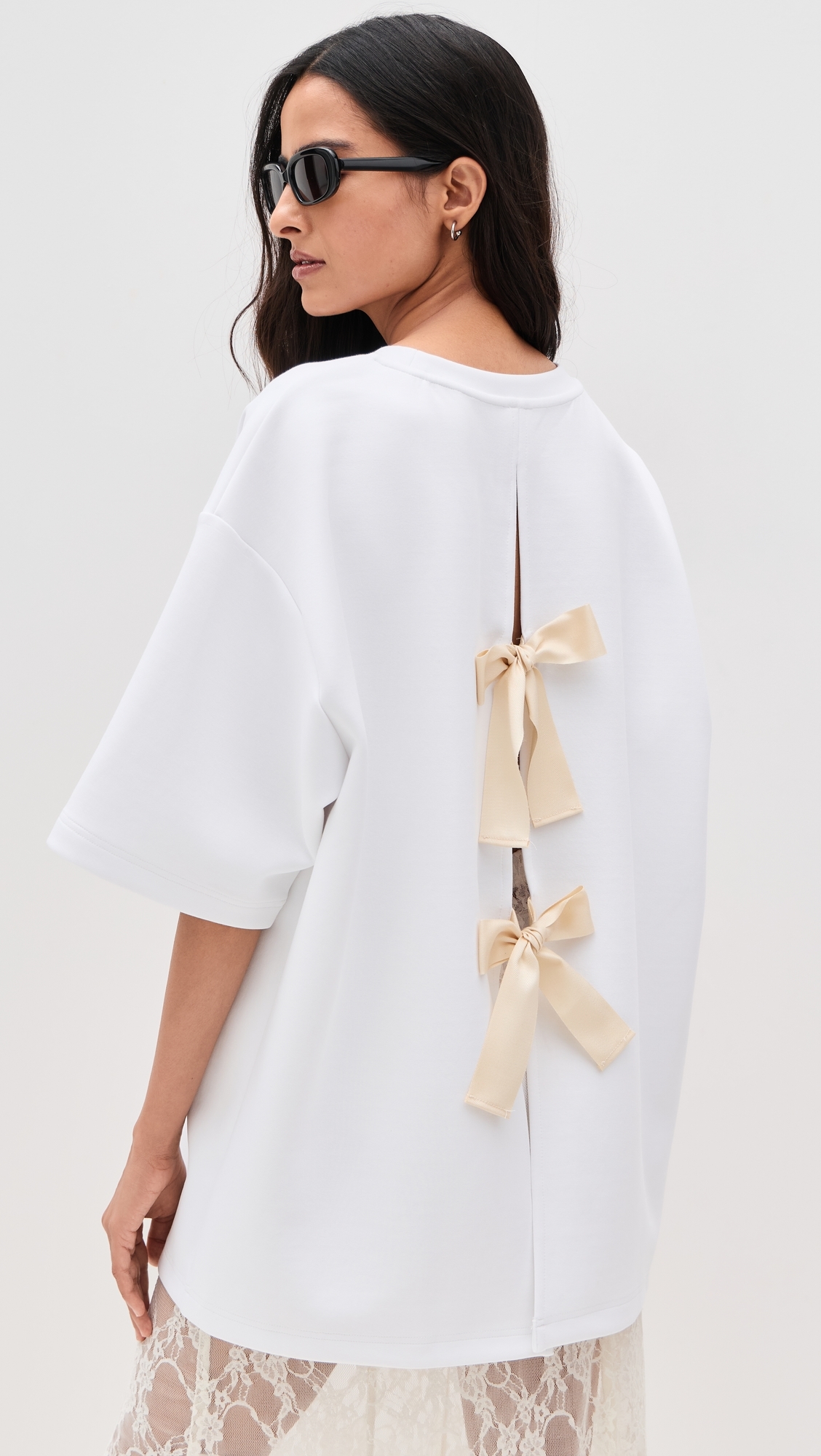 TG Bow Tee White One Size