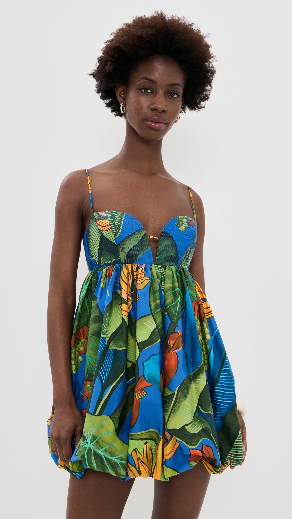 Banana Grapes Blue Sleeveless Mini Dress Banana Grapes Blue