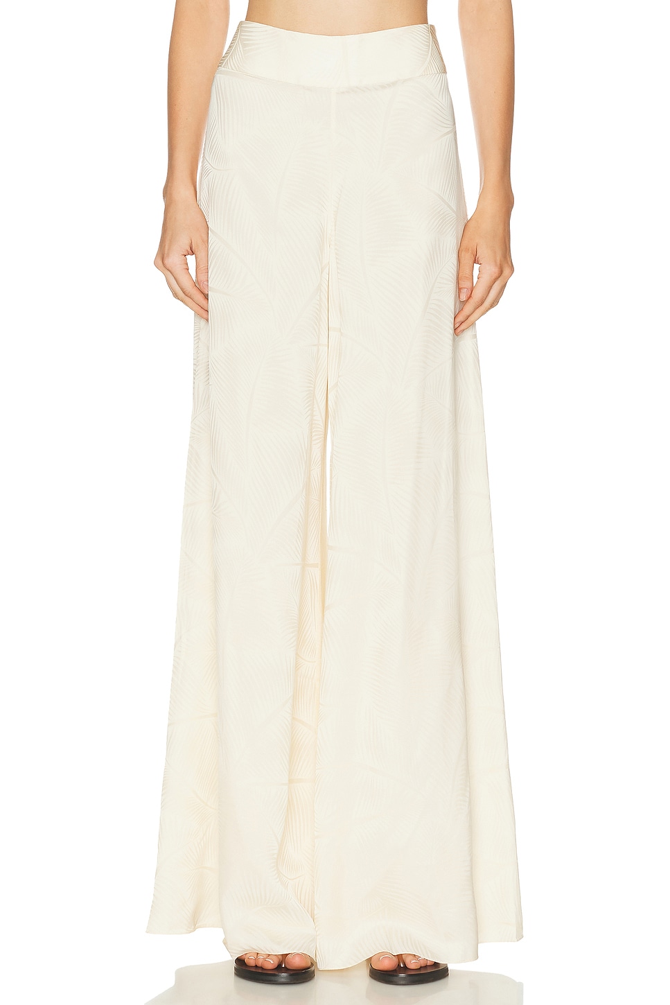 Johanna Ortiz Jacquard Musical Pant in Ecru - Cream. 0 also , 4