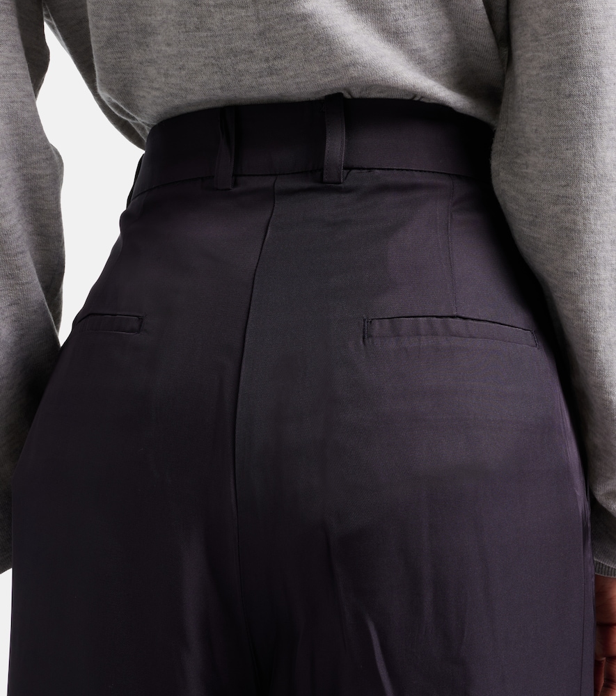 Marfa pleated twill wide-leg pants