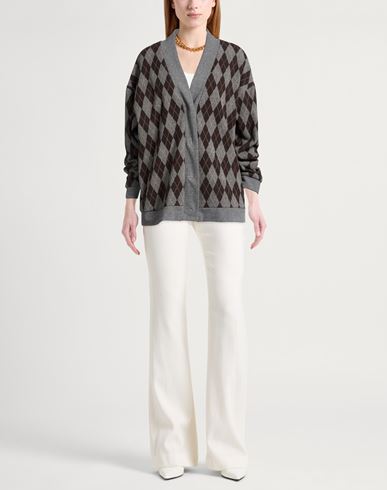 Woman Cardigan Grey Size S Polyester, Cotton, Elastane