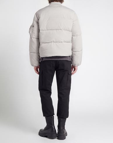Man Puffer Light grey Size M Nylon, Polyester