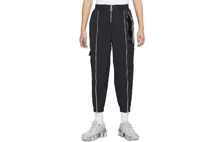 (WMNS) Sportswear Icon Clash Sports Zipper Woven Casual Long Pants/Trousers Black