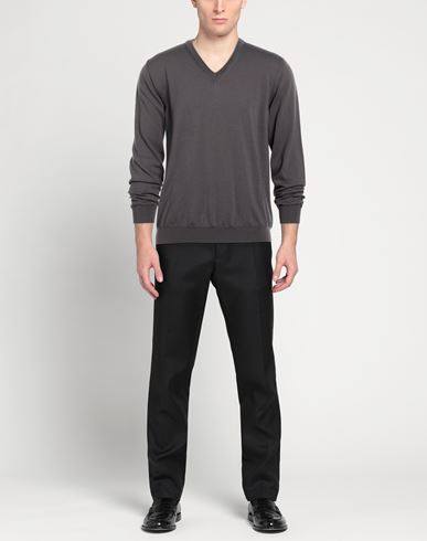 Man Sweater Charcoal Size 44 Merino Wool