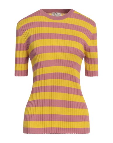 Woman Sweater Yellow Size M Cotton