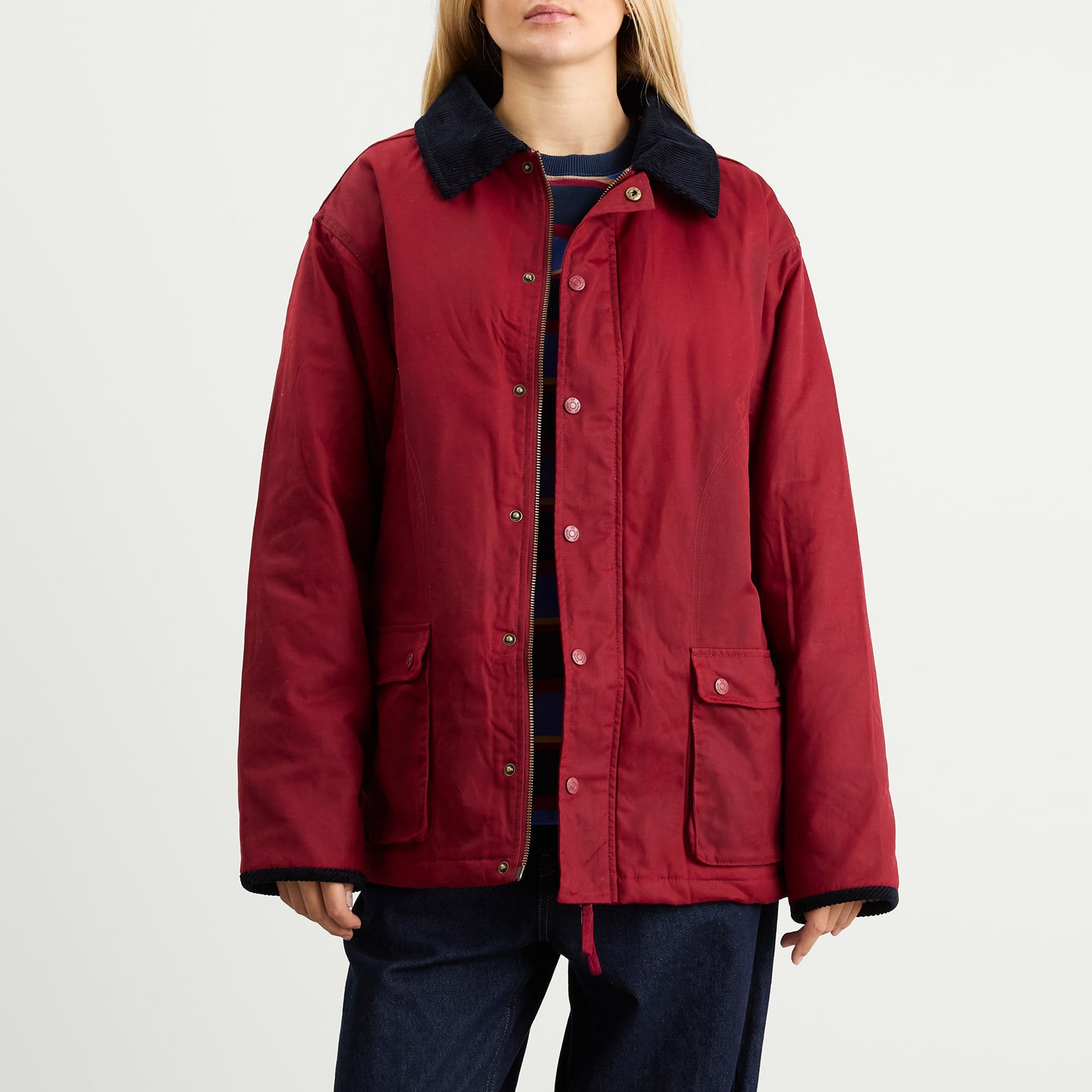 Women's Wax Rain Jacket Wine