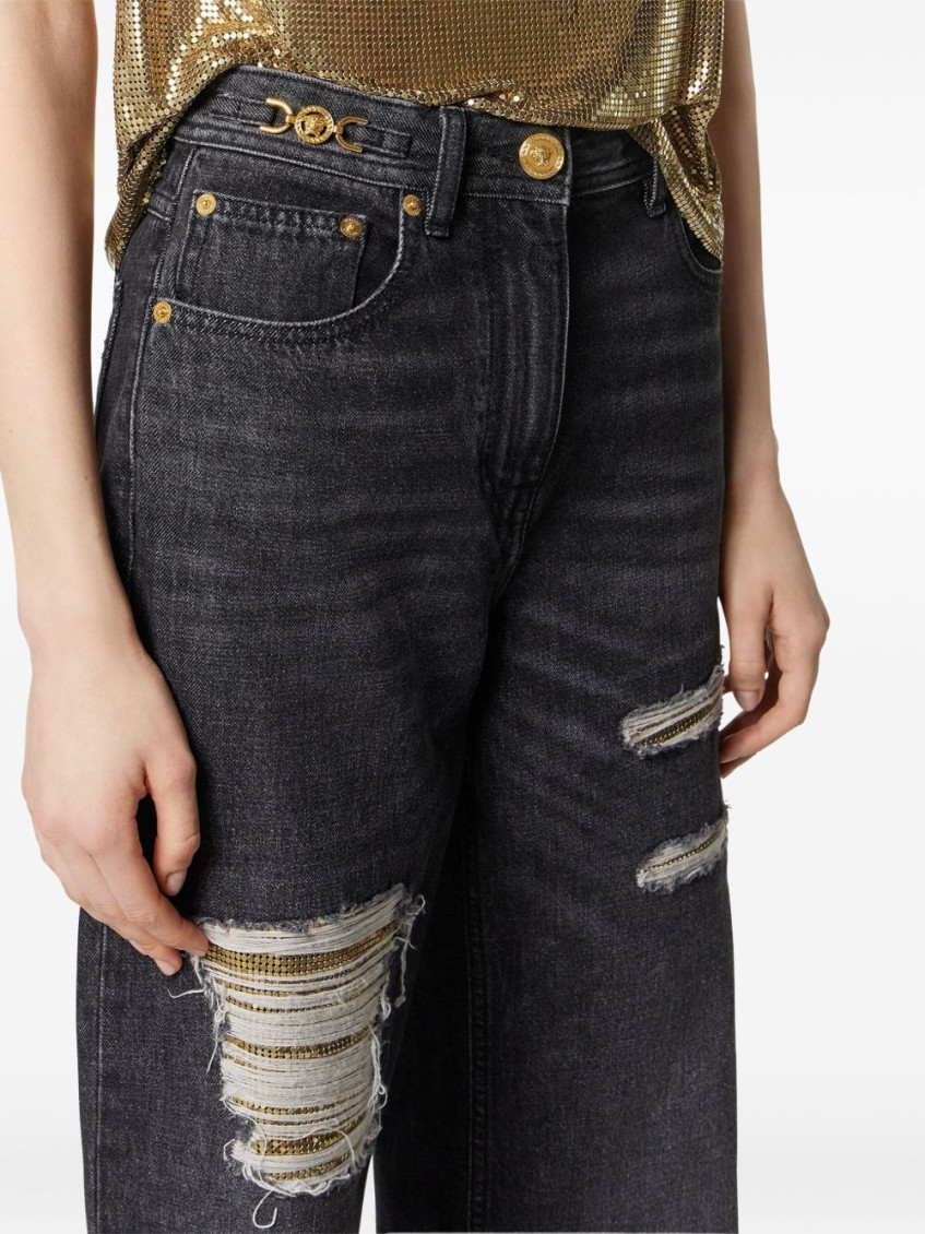 Cut-out Detail Jeans