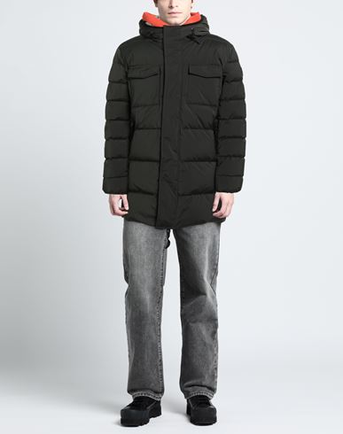 Man Puffer Military green Size L Polyester, Elastane