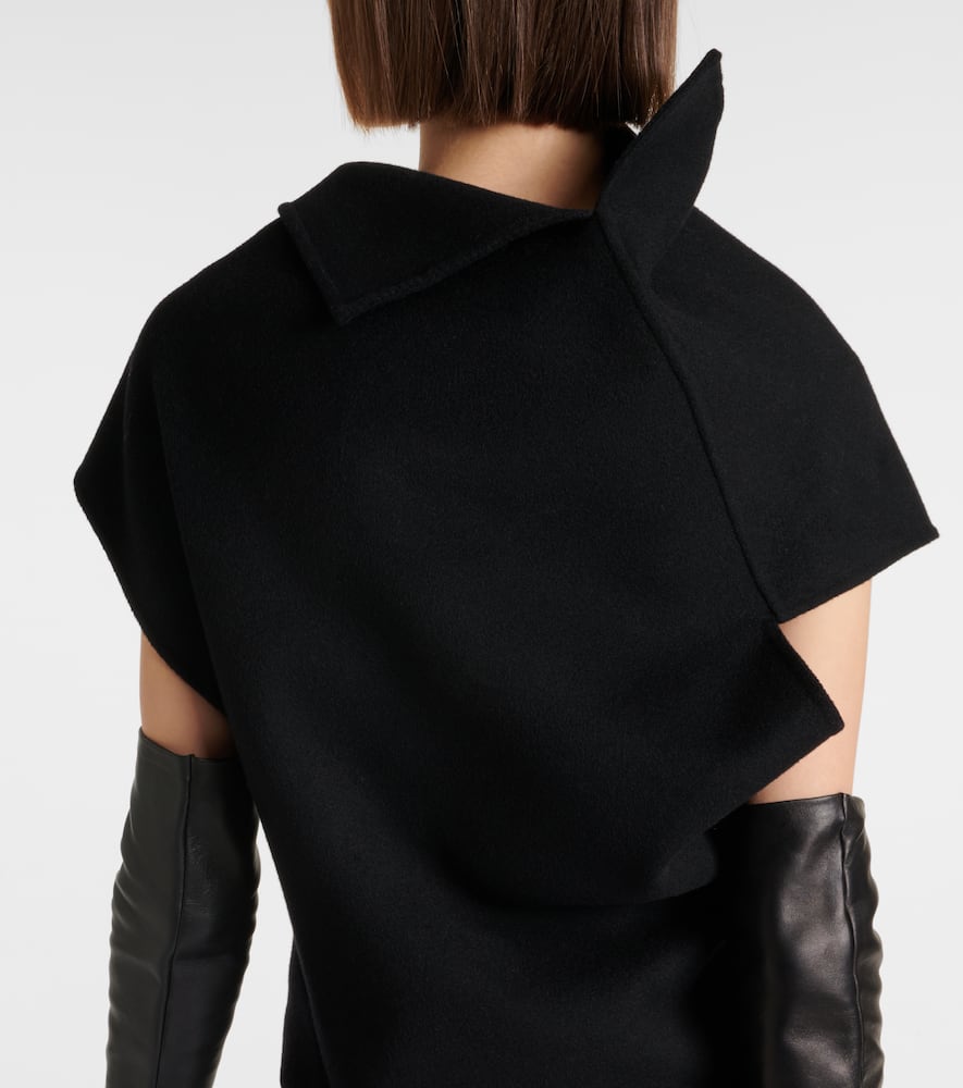 Kamil paneled cashmere gown