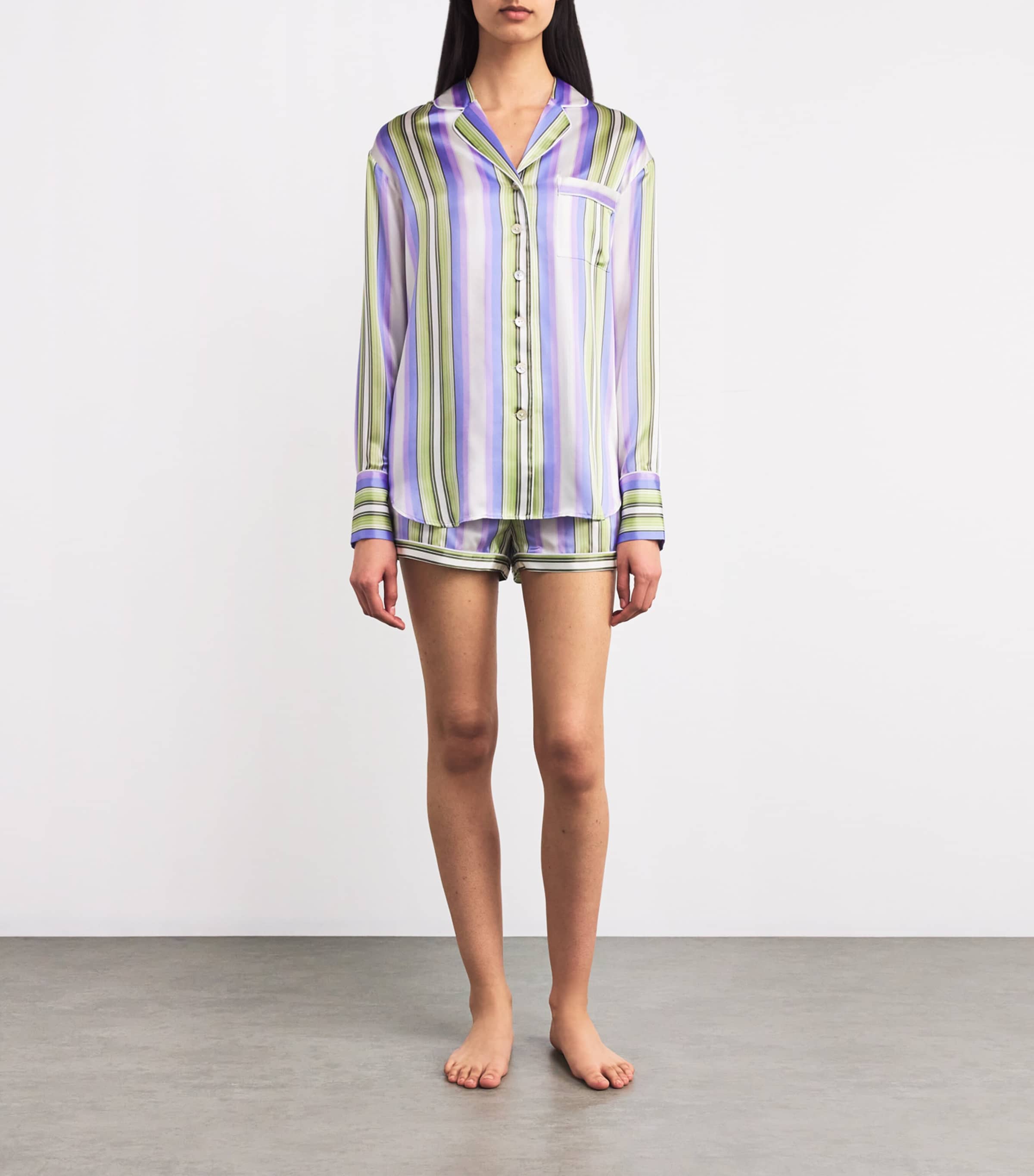 Silk Satin Stripe Alba Pyjama Set