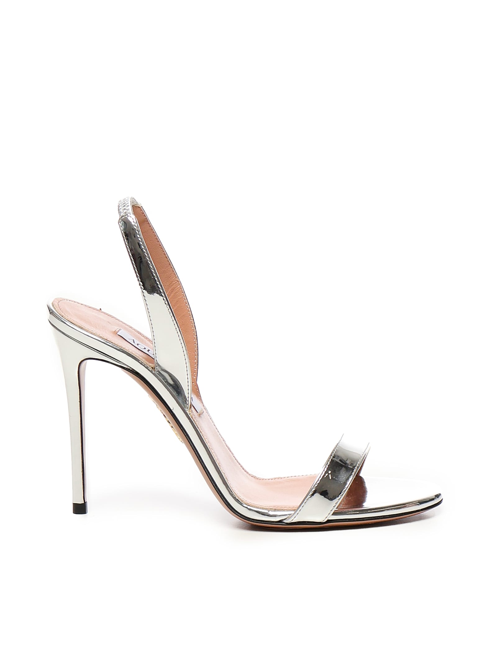 So Nude 110mm leather sandals - Silver