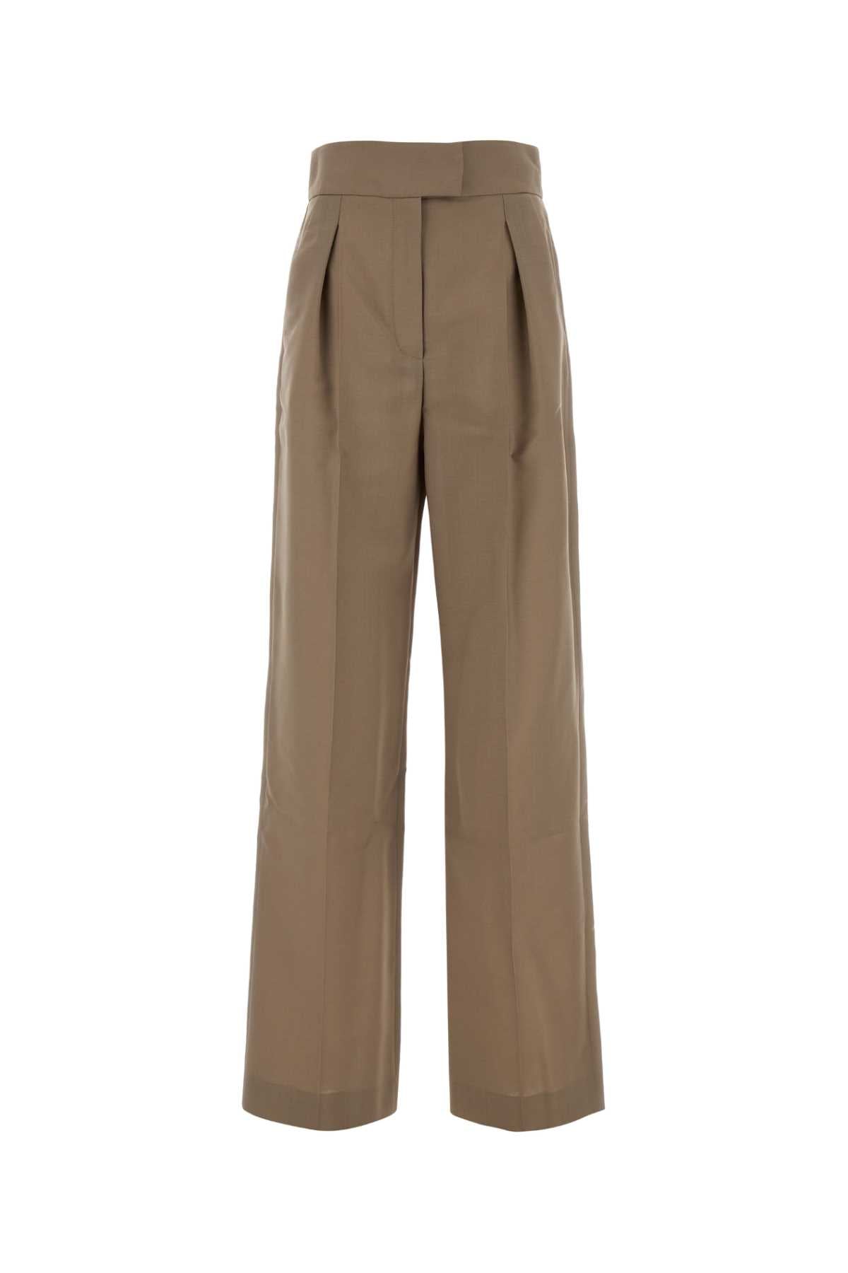 Mohair Wool Trousers — Beige
