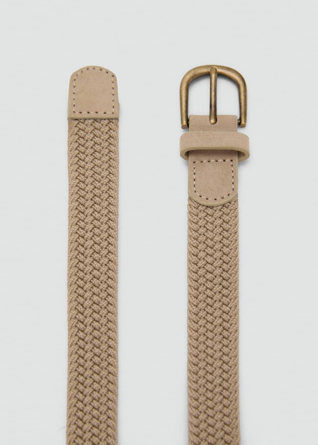 Braided elastic belt medium brown - Kids - 