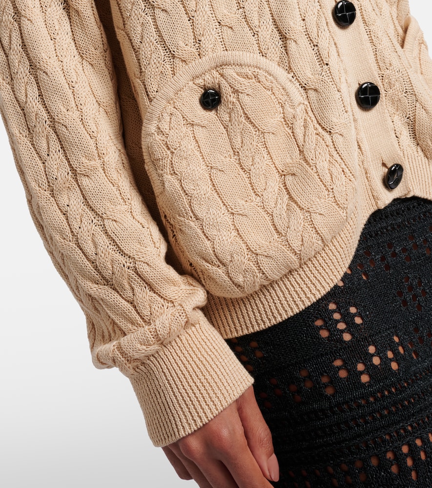 Blazé Milano Ket cable-knit cotton cardigan