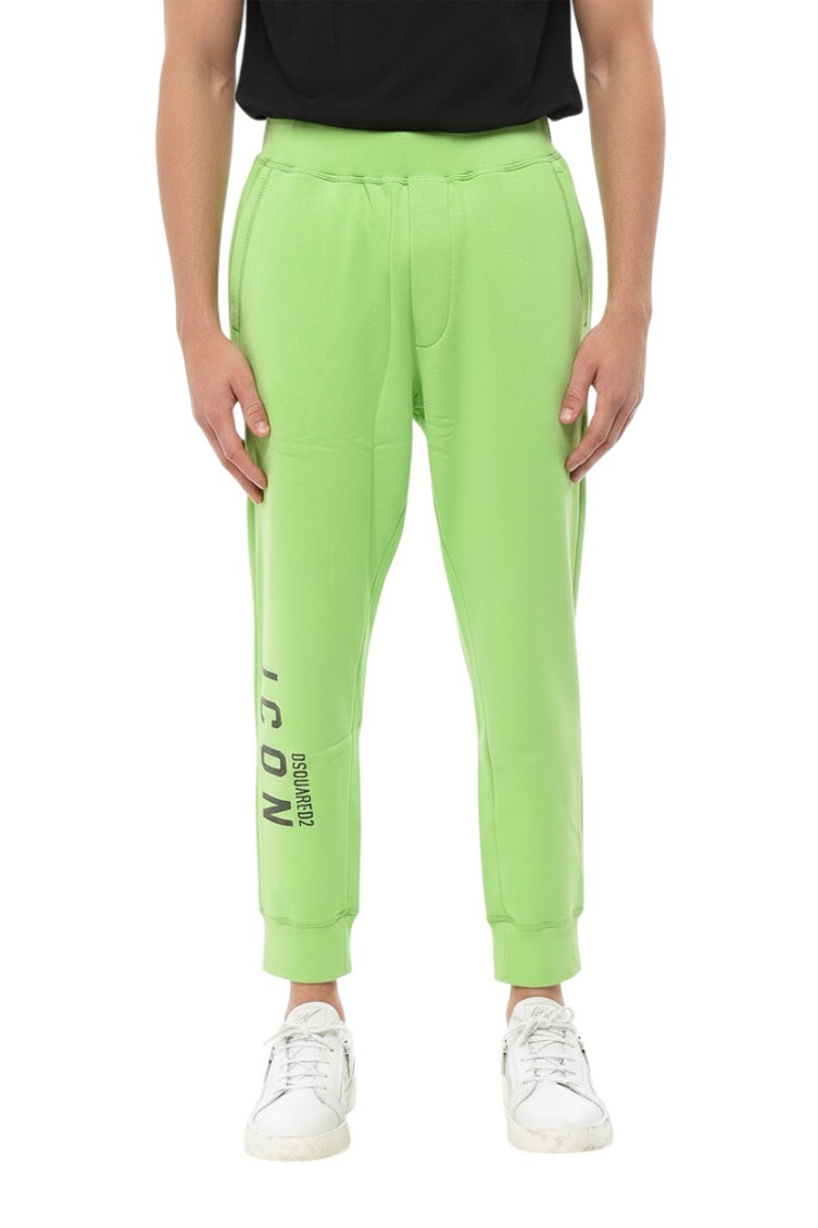 Green Tapered Logo Joggers