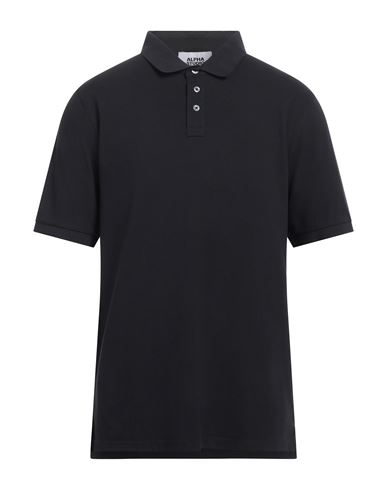 Alpha Studio Man Polo shirt Black Size 46 Cotton, Elastane