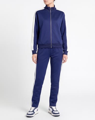 Woman Sweatshirt Blue Size L Cotton, Polyester