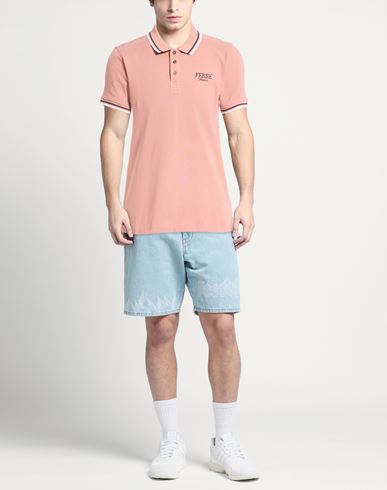 Man Polo shirt Antique rose Size L Cotton