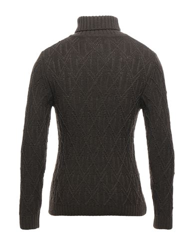 Man Turtleneck Military green Size L Cotton, Wool, Viscose, Polyamide