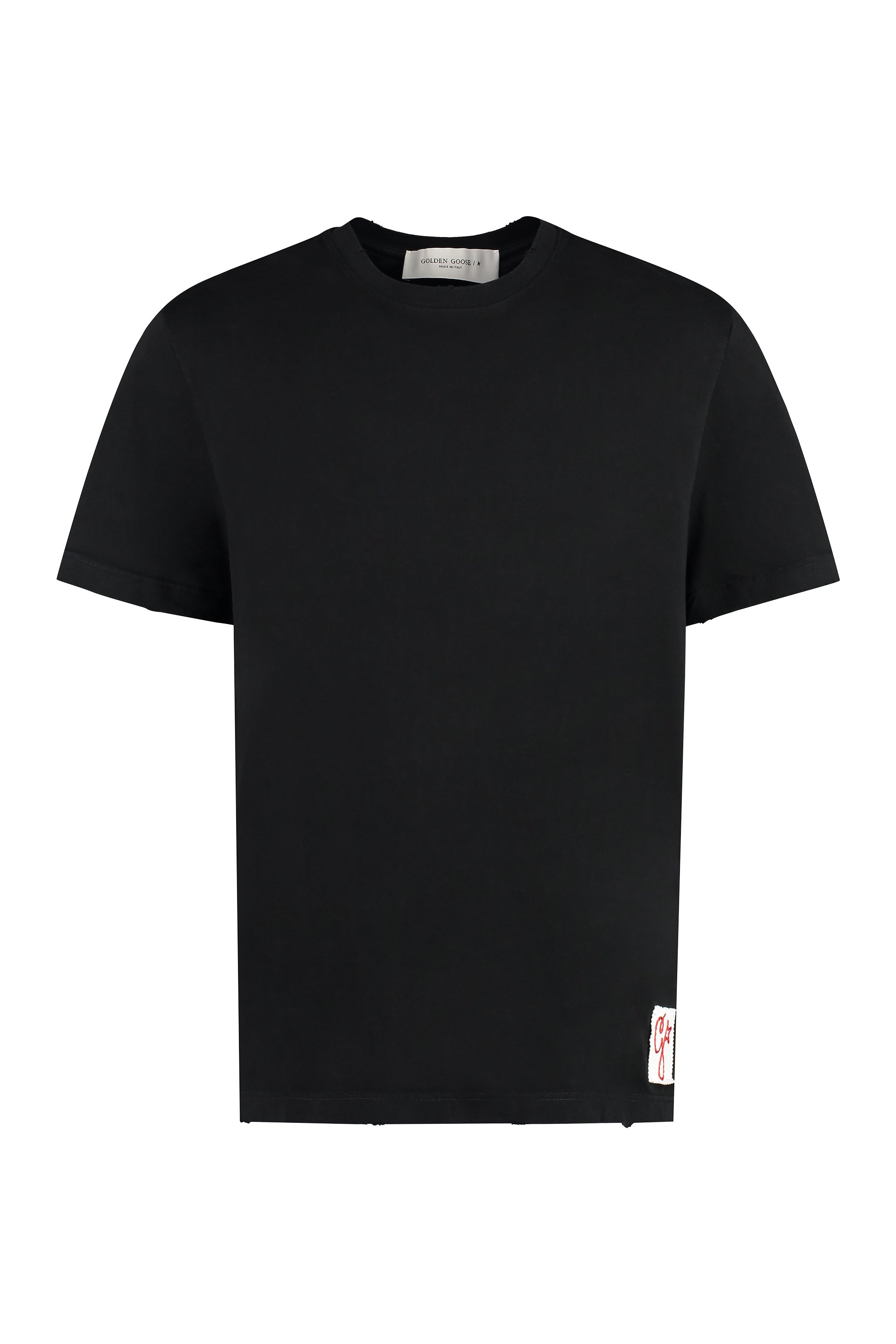 Men's Deluxe Cotton T-Shirt with Ribbed Crew Neck