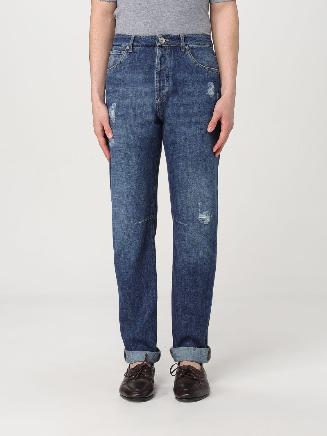 Distressed Denim Jeans — Blue