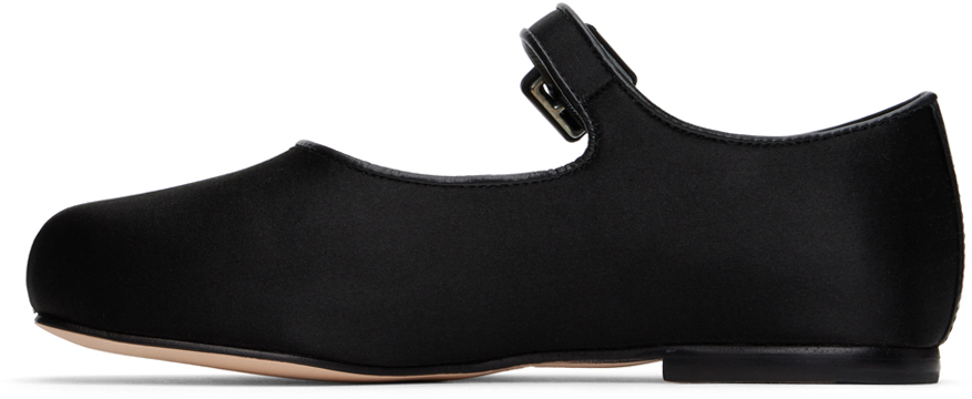 Sandy Liang Black Mary Jane Pointe Ballerina Flats
