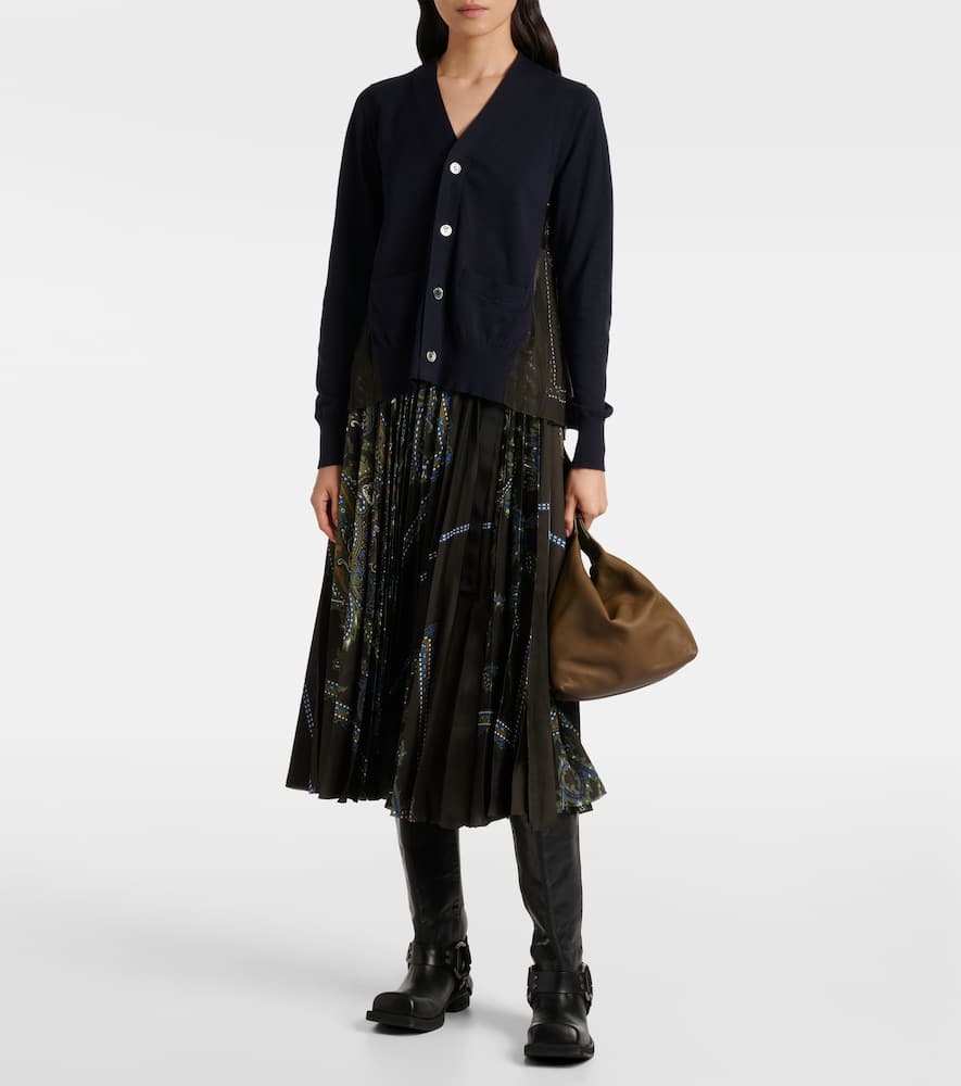 Paneled cardigan
