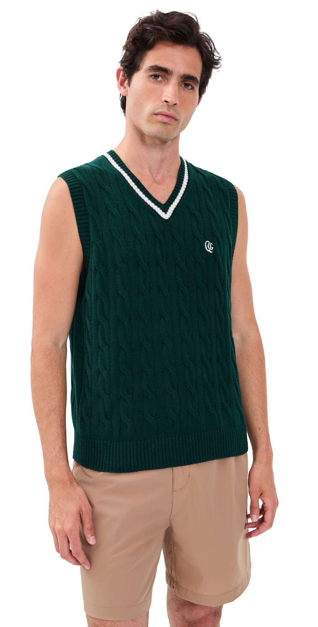 Cable Knit Vest Fern