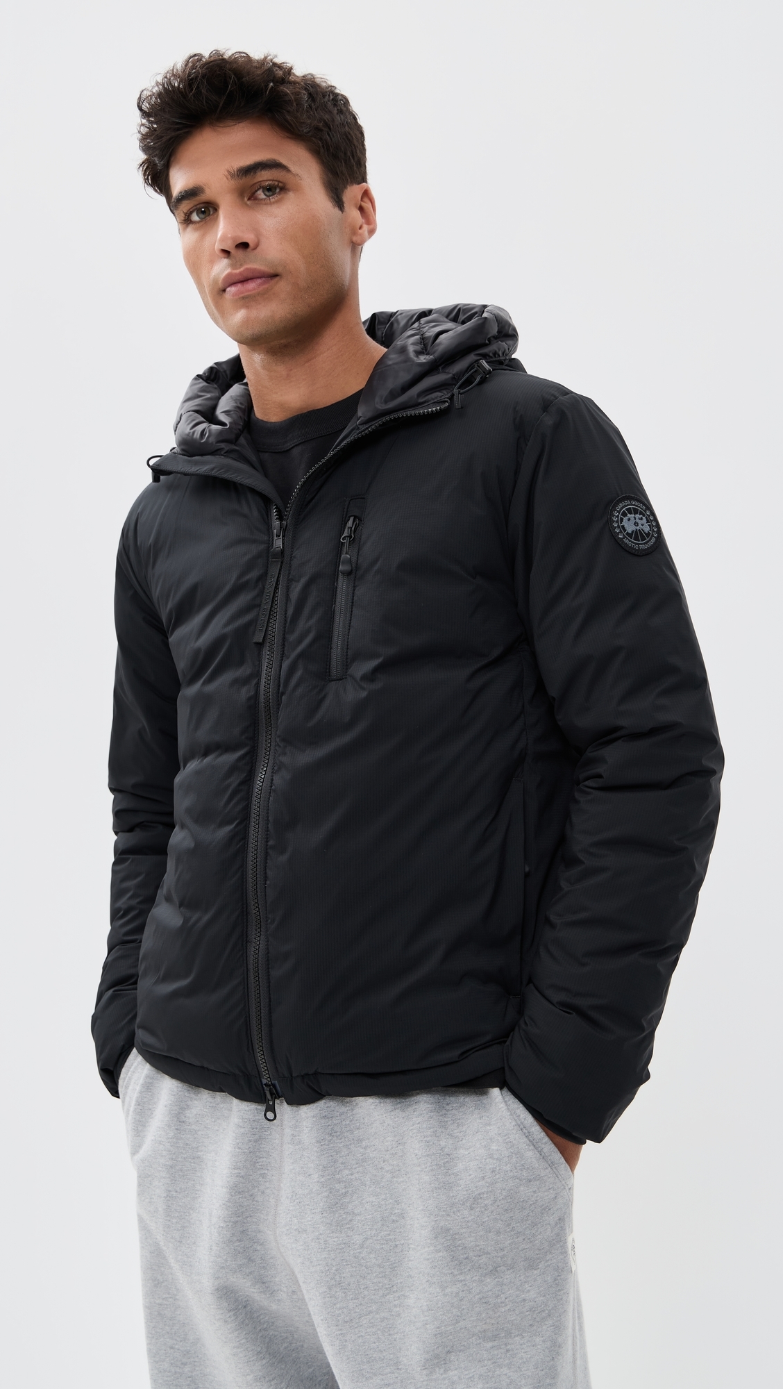 Lodge Black Disc Hooded Jacket Black