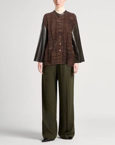 Niccolò Pasqualetti Woman Jacket Dark brown Size S Lambskin