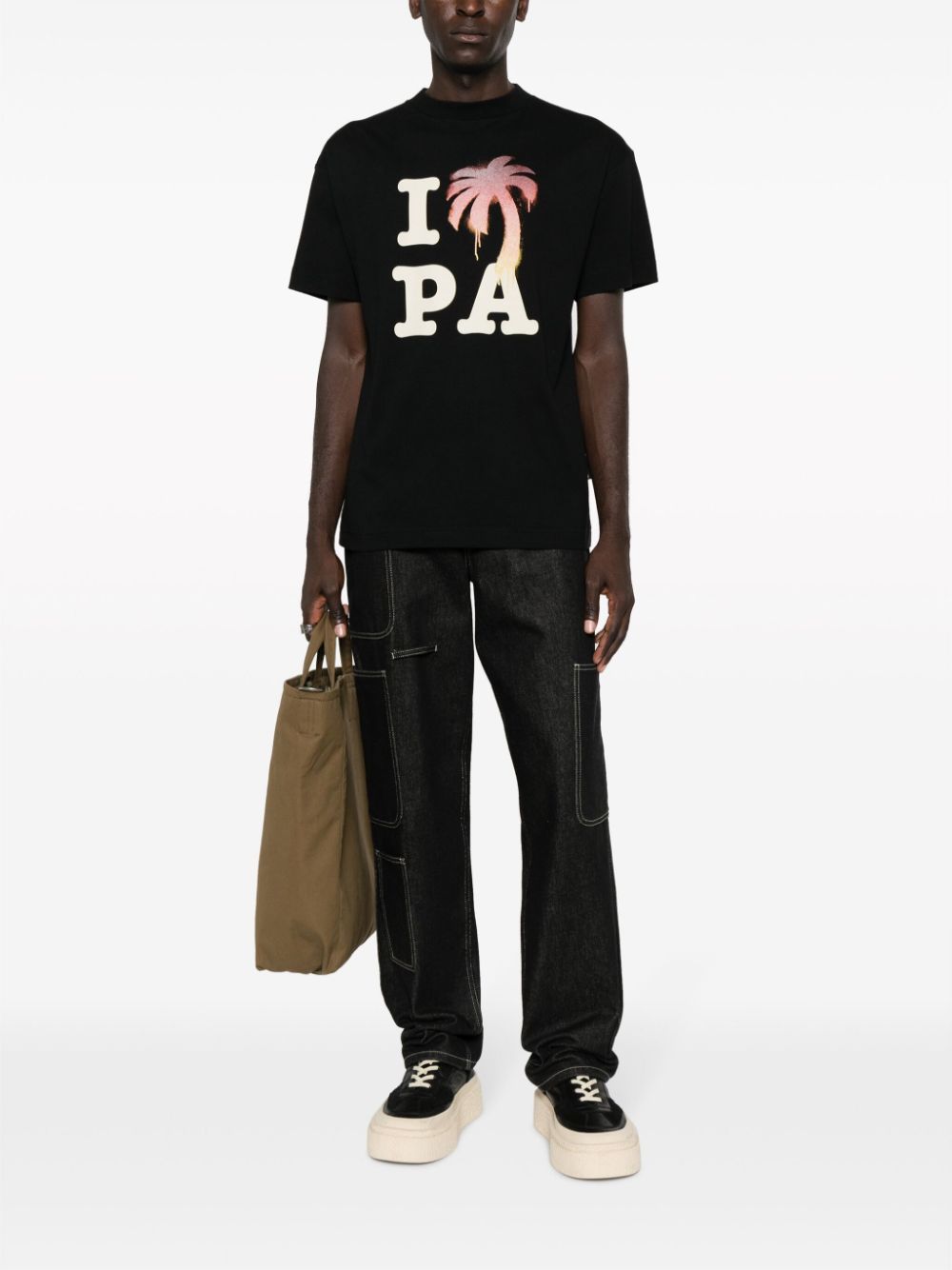 Logo-print cotton T-shirt - Black