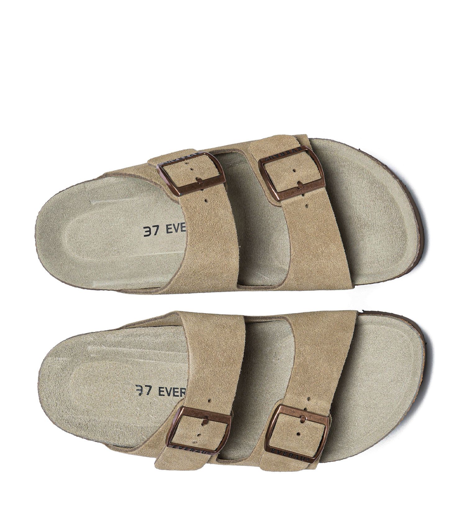 Everau Australia Fibre Sandal Platform With Rubber Sole In Taupe