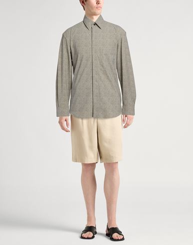 Man Shirt Military green Size L Polyamide, Elastane
