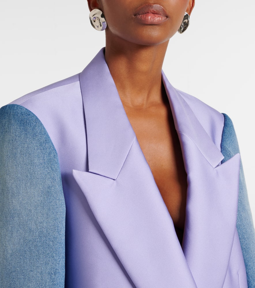 Denim-trimmed blazer