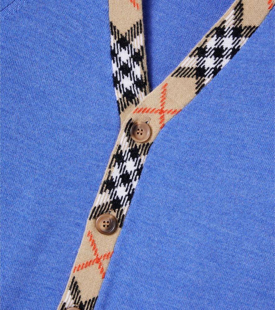 Burberry Check wool cardigan