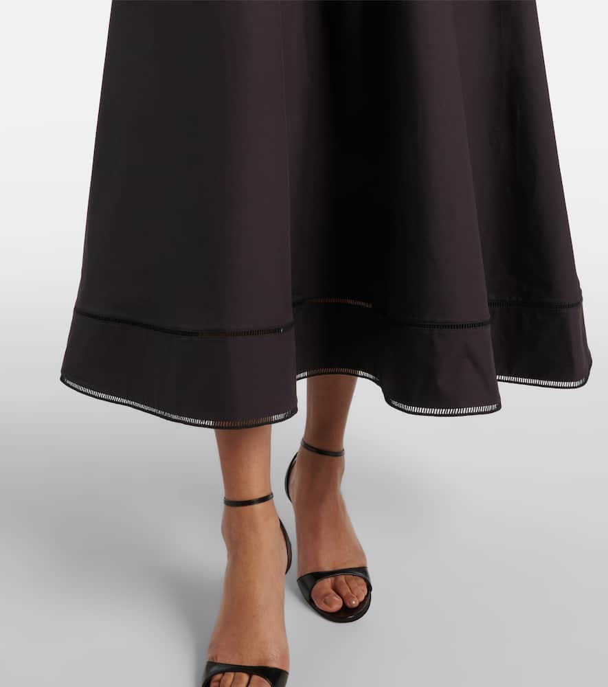 Róhe Embroidered cotton poplin midi dress