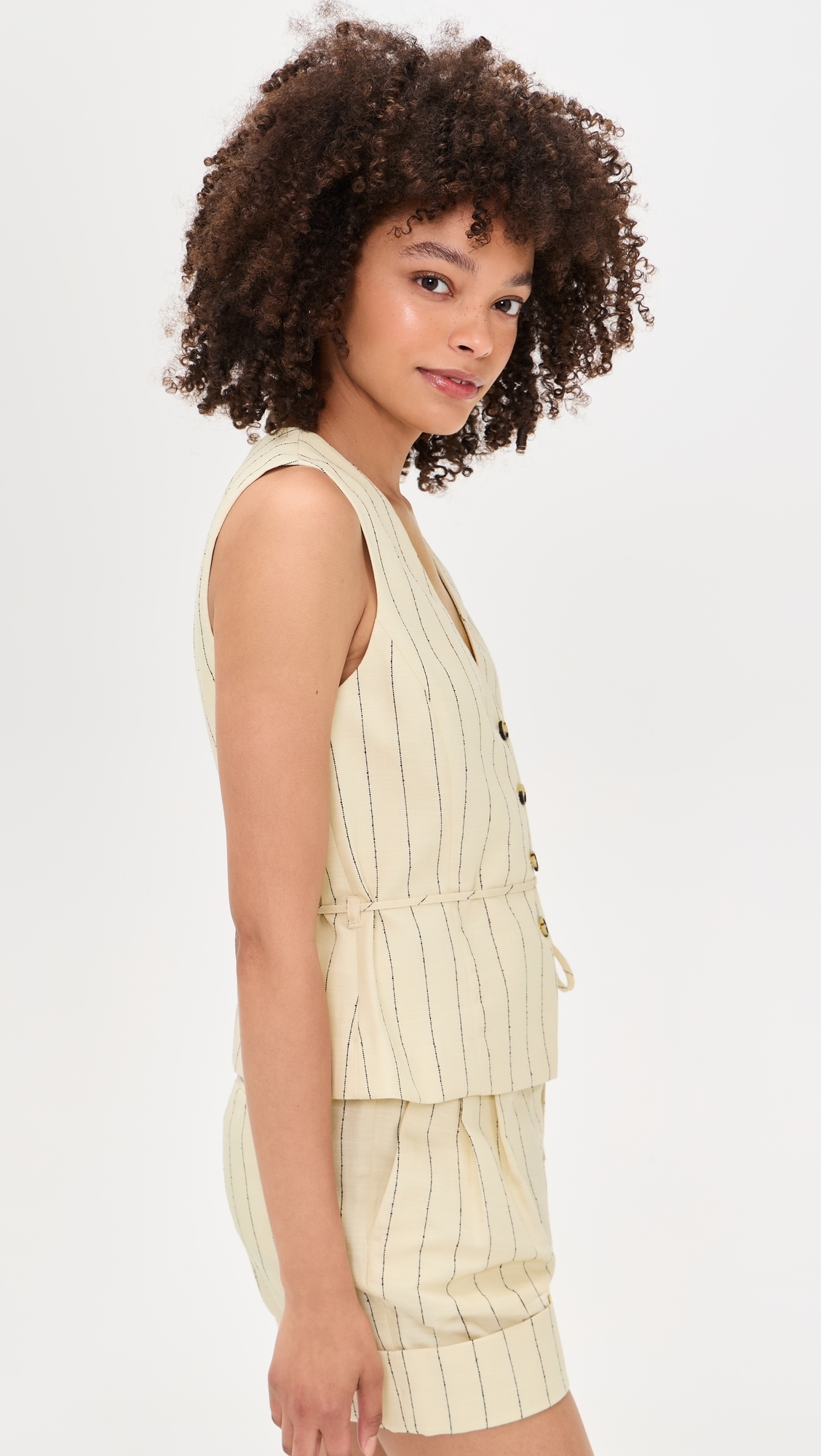 Paulette Stripe Vest whtst