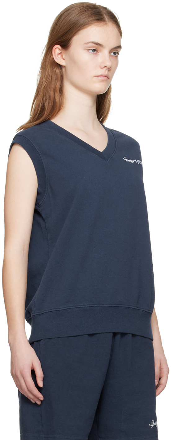 Sporty & Rich Navy Syracuse Vest